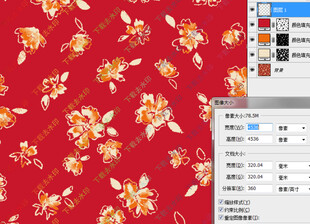 红色花卉