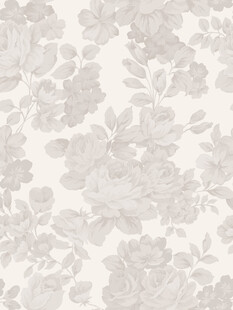 浅灰色花卉图案墙纸