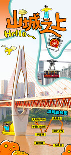 山城轻轨穿梭城市美景