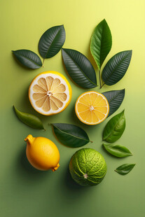 清新柠檬青柠水果组合
