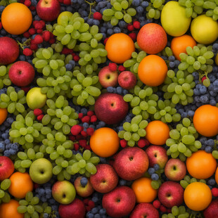 多彩缤纷的新鲜混合水果