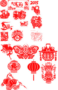 传统剪纸图案素材集合