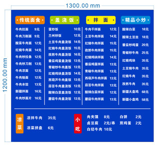 盖浇饭菜单灯箱