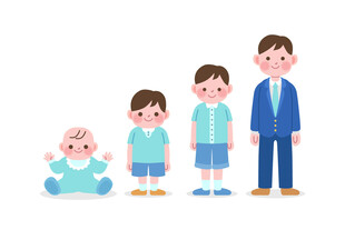 人类成长阶段形象展示