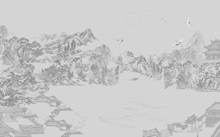水墨山水图景