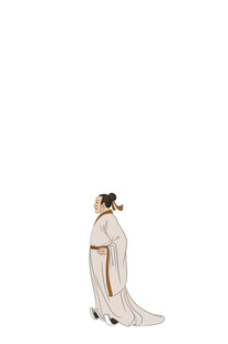 古风汉服女子背影造型