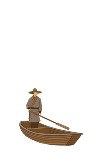 古风小船模型摆件