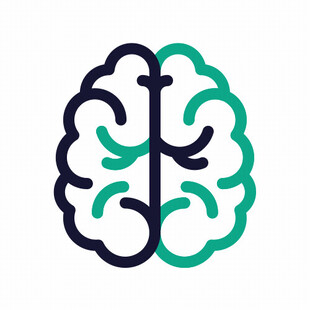 简约大脑图标设计