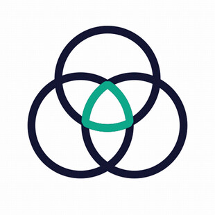 三环交织几何图形标志