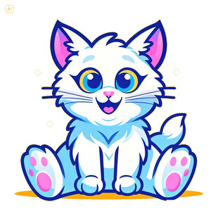 卡通猫咪简笔画