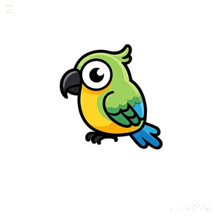 鹦鹉卡通简笔画
