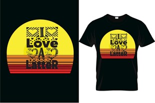 复古风格Love LA印花T恤