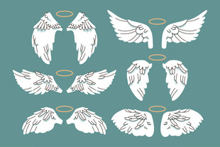 多样天使翅膀素材