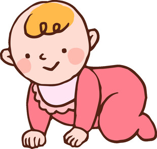 爬行的可爱宝宝