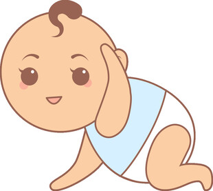 爬行的可爱小宝贝