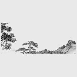 水墨山水图景