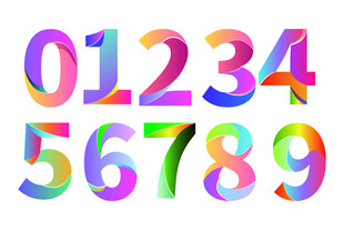 彩色数字