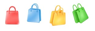 多彩购物袋展示