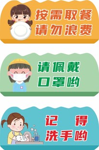 请勿浪费 戴口罩 洗手