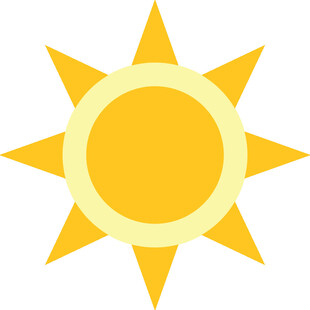 简约黄色太阳图标
