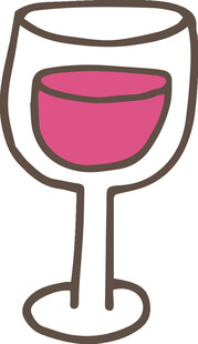 简约风格红酒杯插画