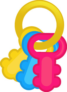 彩色母婴玩具钥匙扣