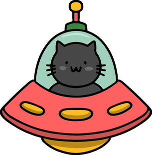 黑猫乘飞碟