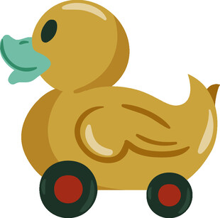 黄色小鸭玩具车
