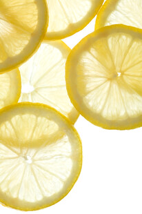 柠檬切片特写