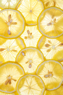 柠檬切片特写