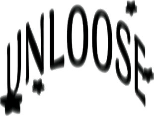 黑色UNLOOSE艺术字体设计
