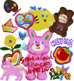 复活节装饰贴纸