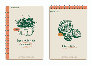 线圈本水果 装饰画