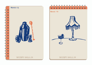 线圈本鸡尾酒 装饰画