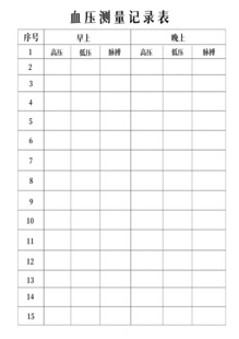 血压监测表 