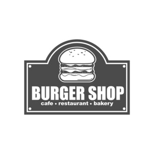 汉堡店标志设计