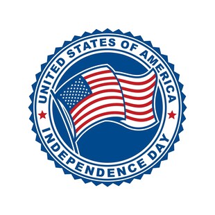 美国独立日标志图案