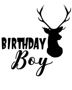 男孩生日主题鹿头标志