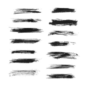 多样黑色笔刷素材集合