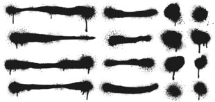 黑色墨痕笔触素材集合