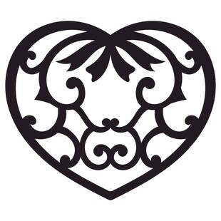 心形镂空花纹图案设计