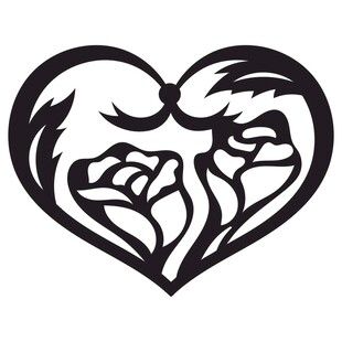 心形玫瑰图案设计