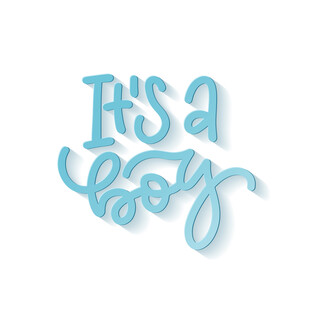 男孩诞生装饰文字