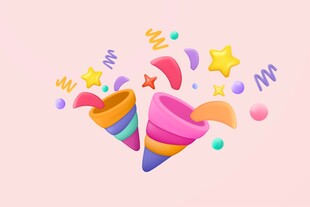 缤纷派对帽 欢乐庆祝元素