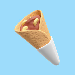 美味蛋筒热狗