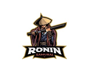 浪人武士标志设计