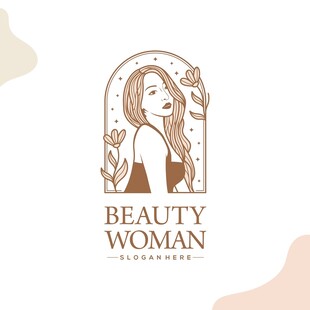 优雅美丽女性标志设计