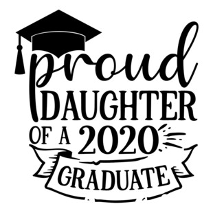 自豪的2020年毕业生女儿