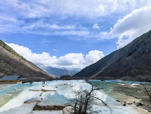 黄龙风景 钙化池