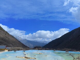 黄龙风景 钙化池
